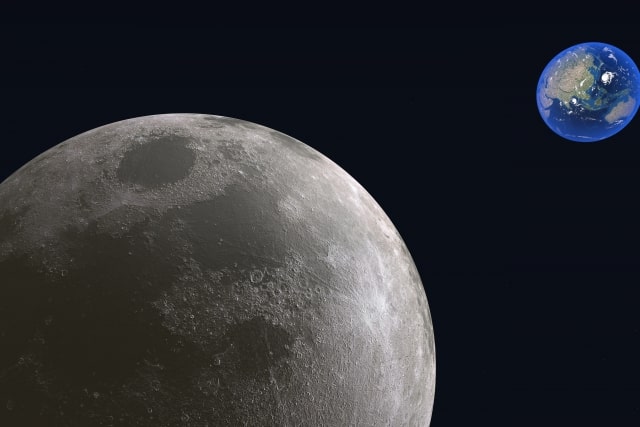 月と地球のイメージ